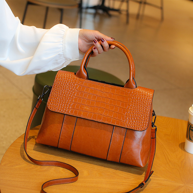 Doctor Bag Leather - Women's Cow Real Leather Crossbody Bag