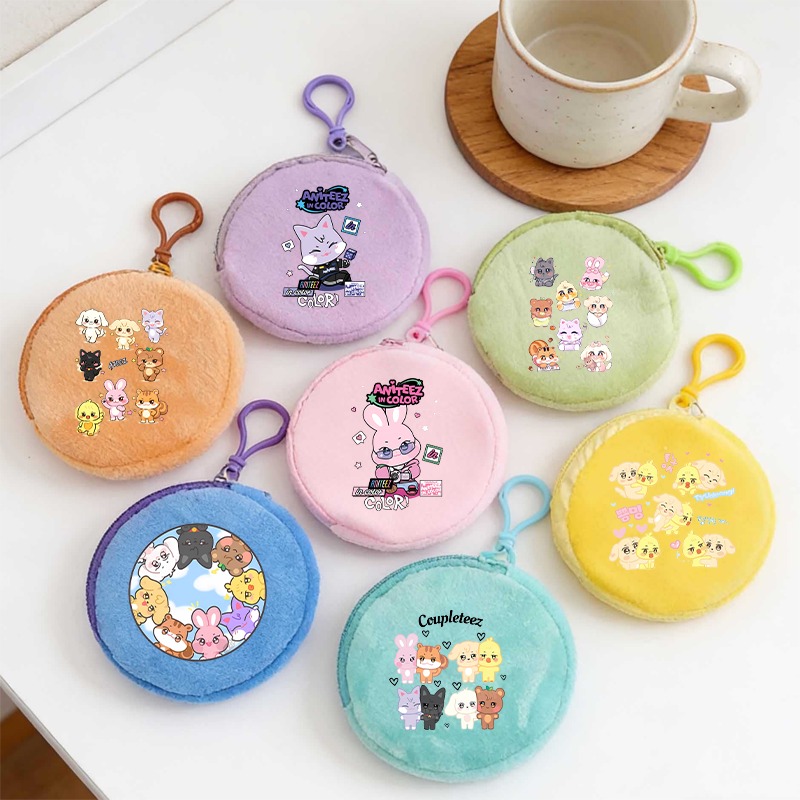 Women Bags Purses - Kpop ATEEZ Idol Coin Purses Keychain