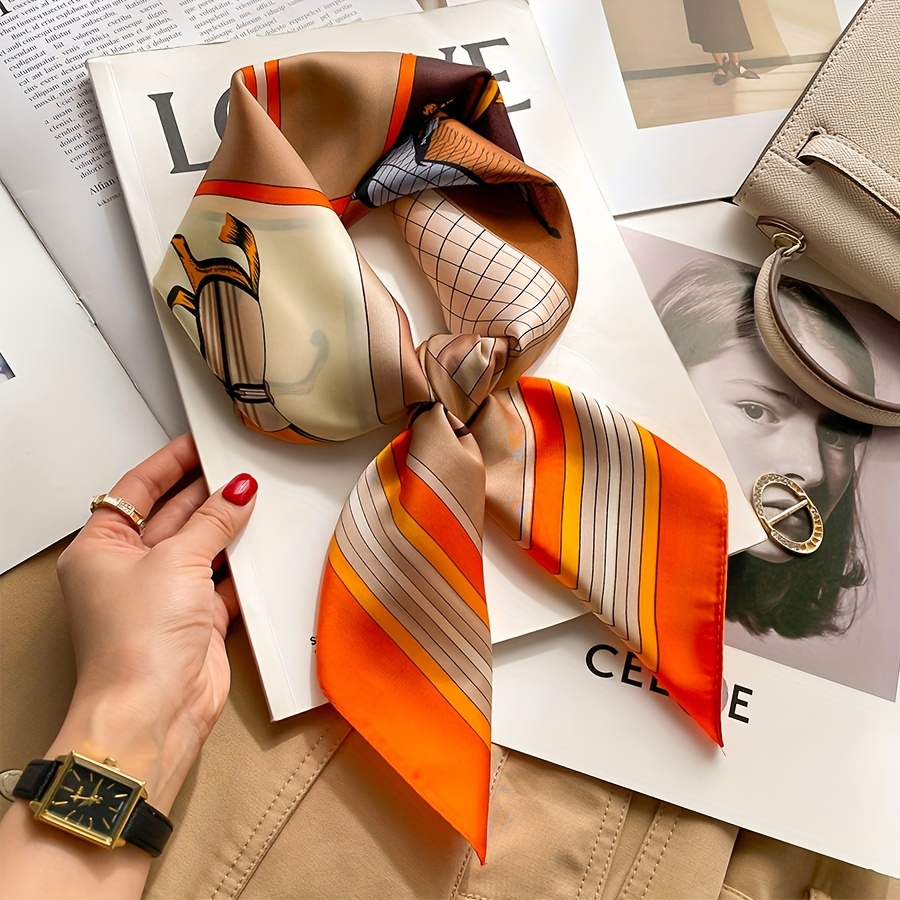 Women Bags For Office - Luxury Horse Pattern Silk Square Scarf