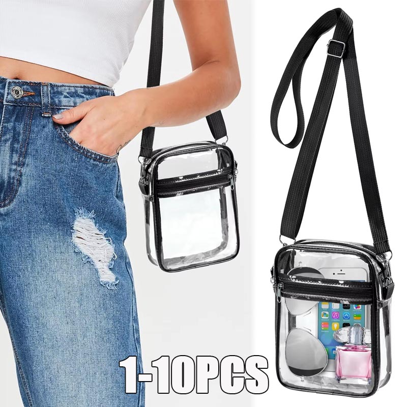Women Bags Purses - 1-10PCS Women Clear Crossbody Bag Transparent