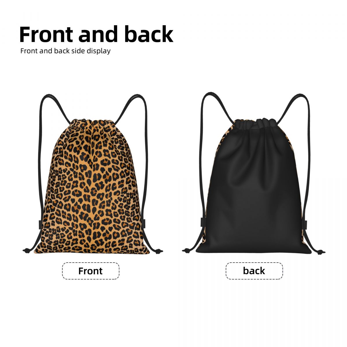 Custom Leopard Print Drawstrin - Women'S Yoga Bags review and price