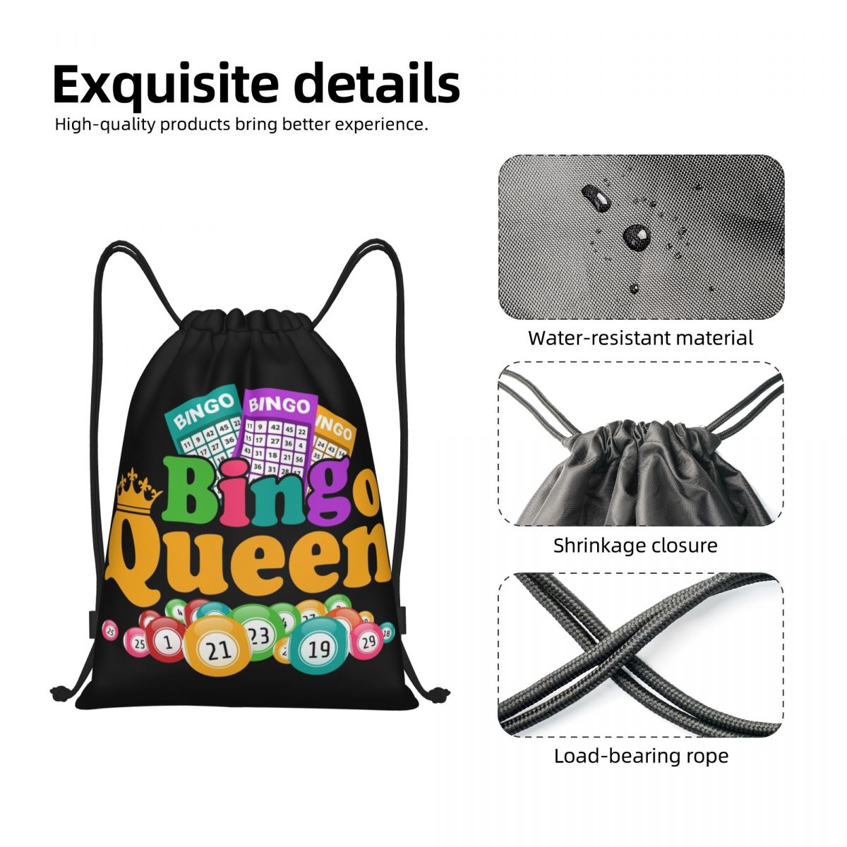 Custom Bingo Queen Game Lover  - Women'S Yoga Bags review and price