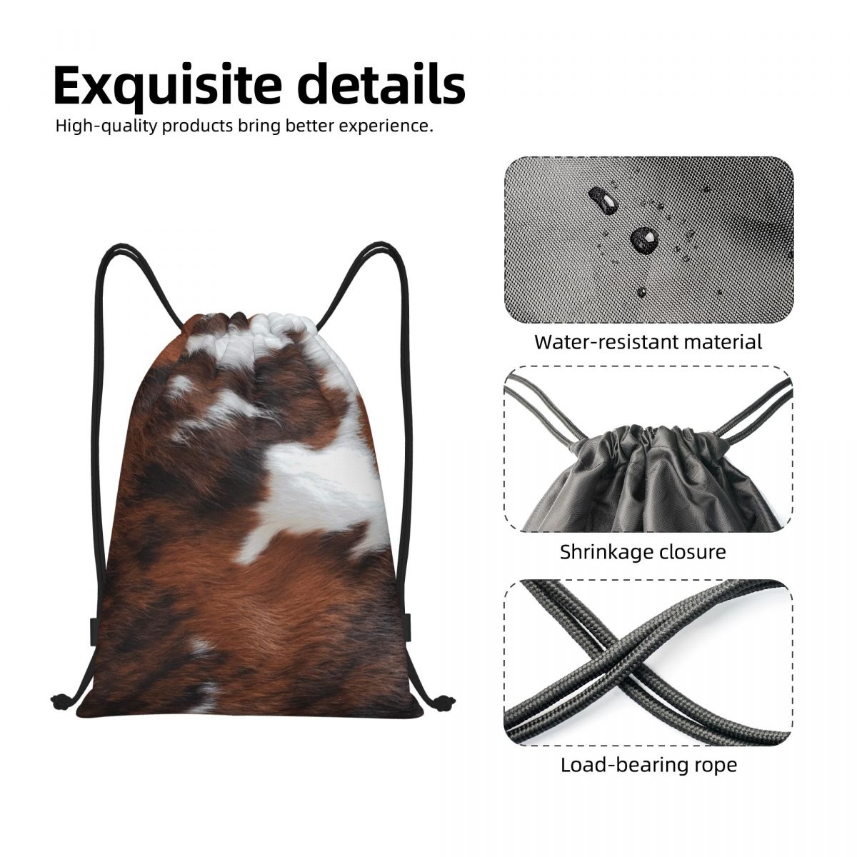 Custom Cowhide Leather Drawstr - Women'S Yoga Bags review and price