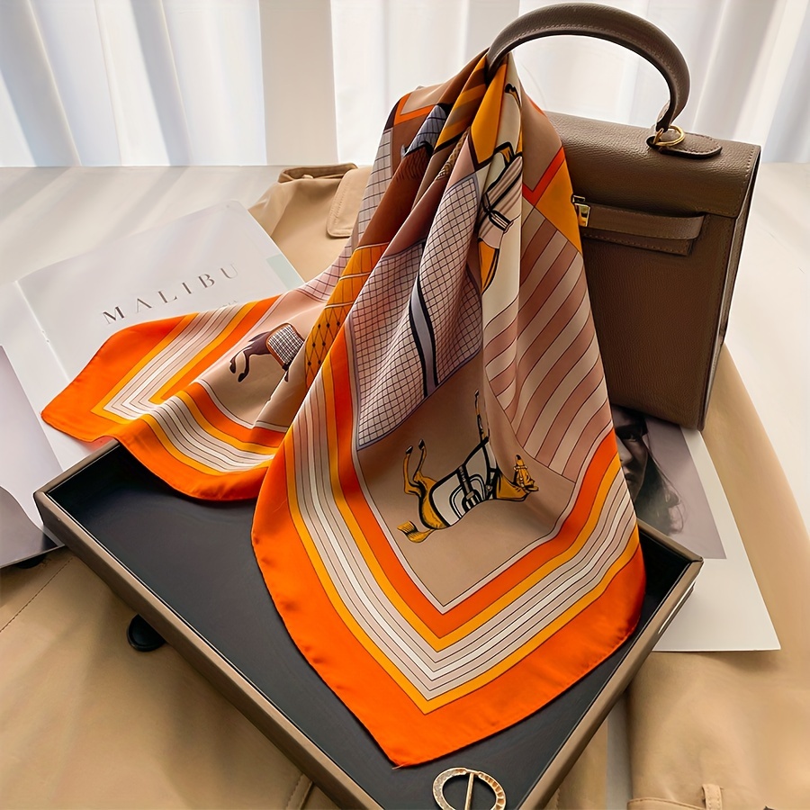 Luxury Horse Pattern Silk Squa - Women Bags For Office review and price