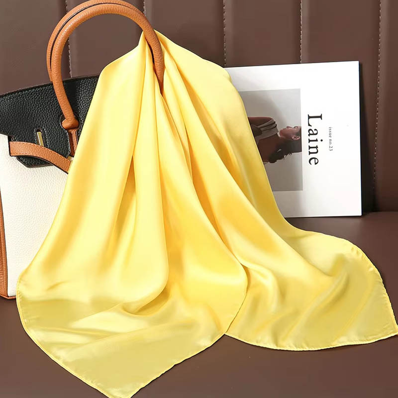 Luxury Solid Color Silk Square - Women Bags For Office review and price