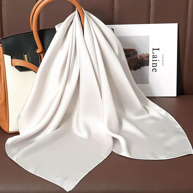 Luxury Solid Color Silk Square - Women Bags For Office review and price