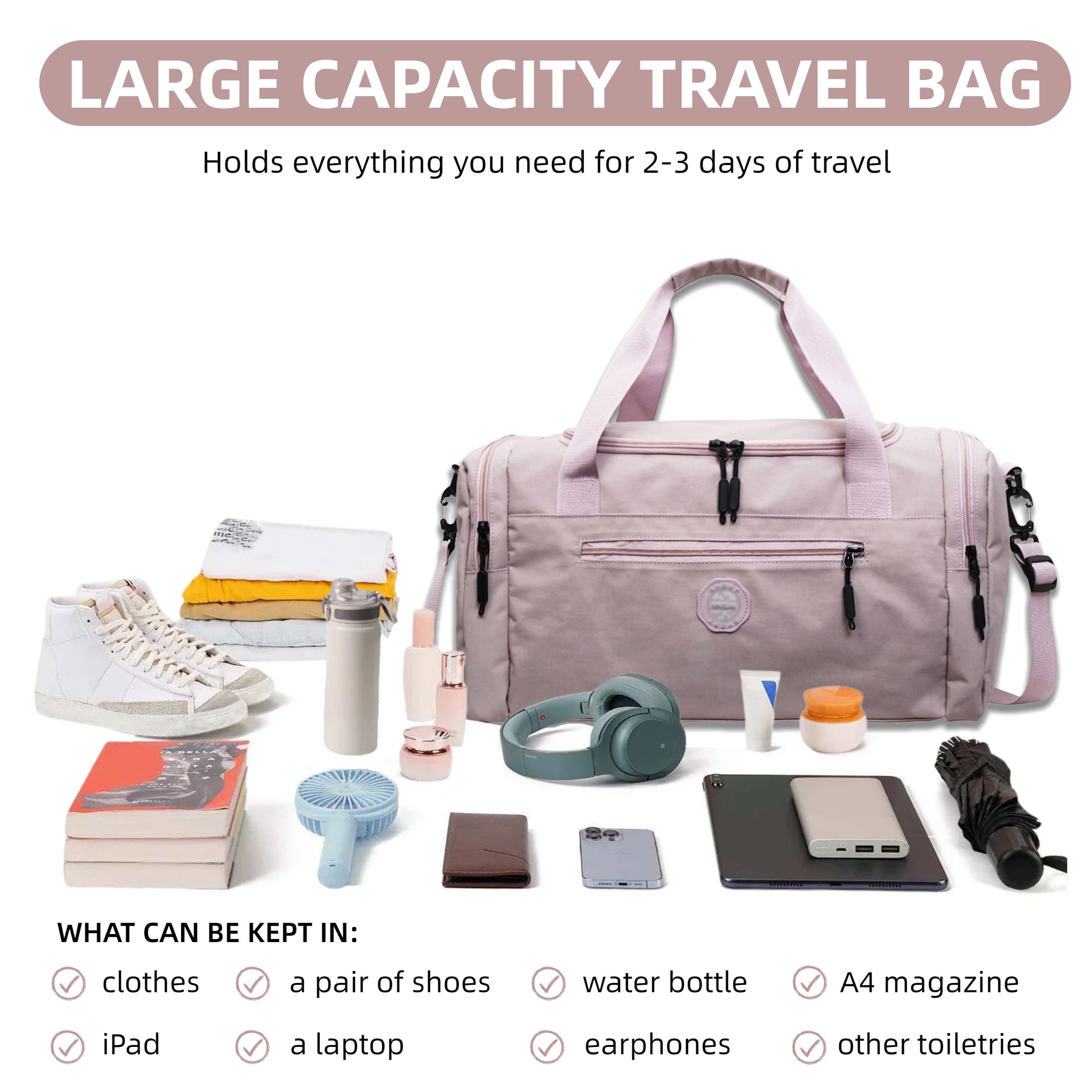Large Capacity Weekender Overn - Women'S Yoga Bags review and price