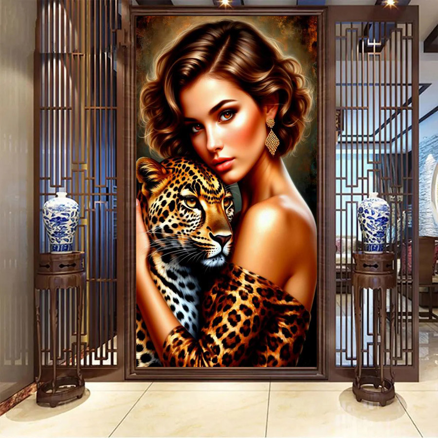 Woman and Leopards Picture Lar - Women'S Bags New Collection review and price