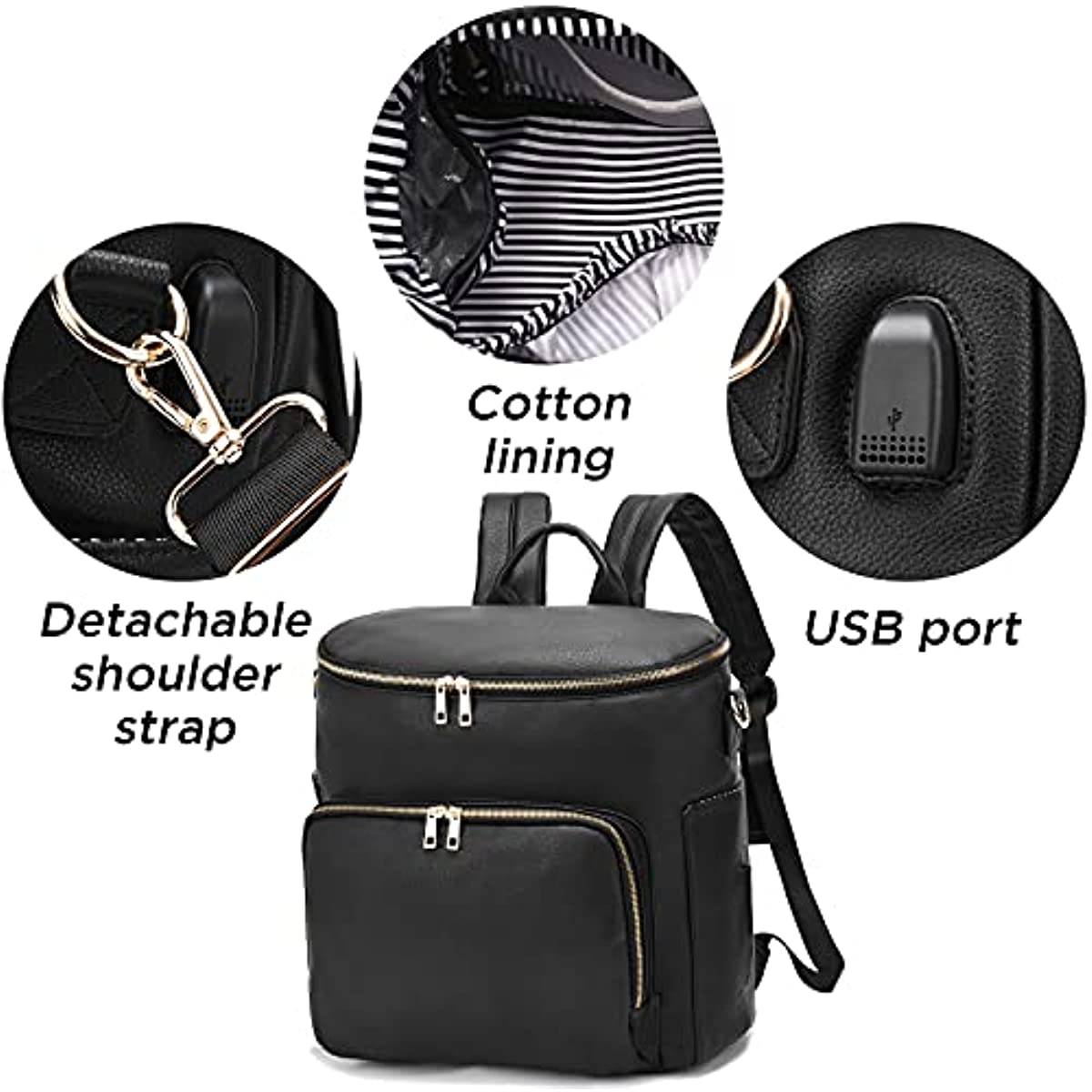 Diaper Bag Backpack Leather Ba - Women Bags Max review and price