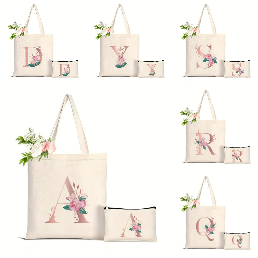 1pc Floral Love Letter Print T - Women'S Yoga Bags review and price