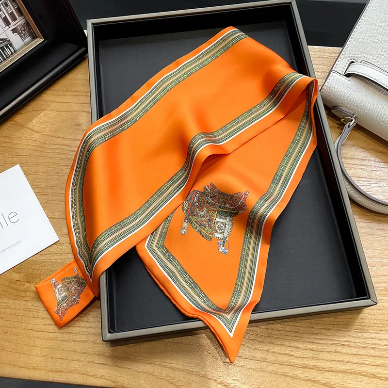 Retro Print Skinny Silk Scarfs - Women Bags For Office review and price