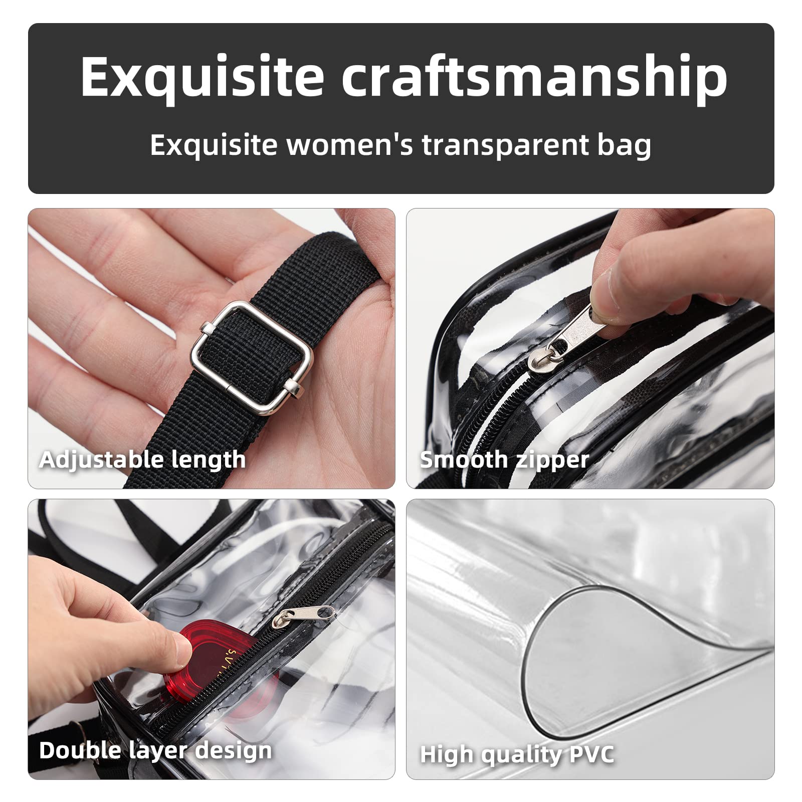 1-10PCS Women Clear Crossbody  - Women Bags Purses review and price